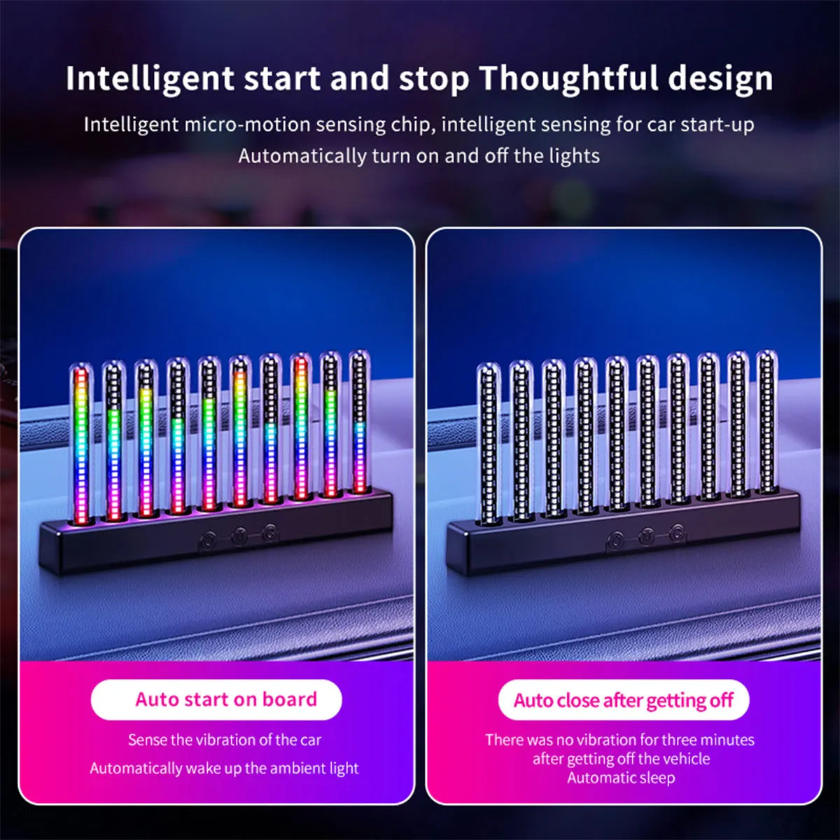 Sound Control Pickup Light Dynamic Gradient RGB Ambient Ligh