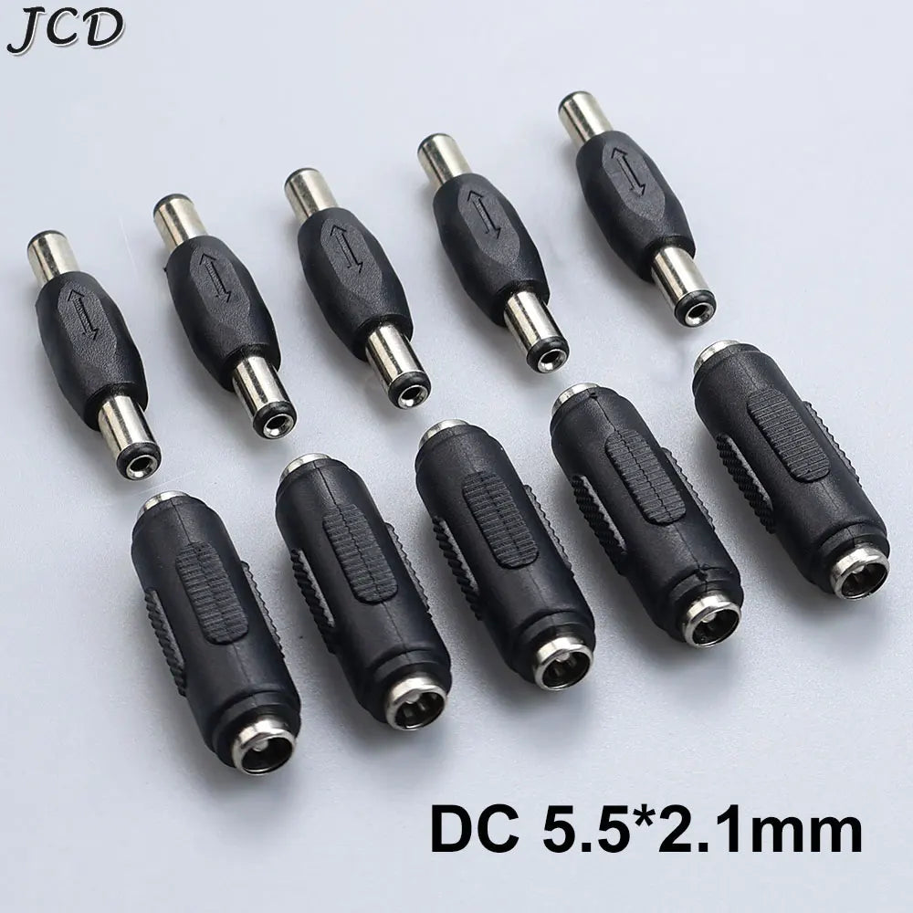 JCD 5.5mm 2.1mm Male Female DC Power Connector 5.5 X 2.1mm A