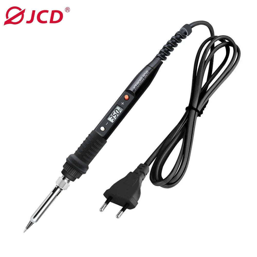 JCD 60W/80W Electric Soldering Iron Adjustable Temperature Digital Display Electronic Welding Repair Tools With Solder Tin Iron