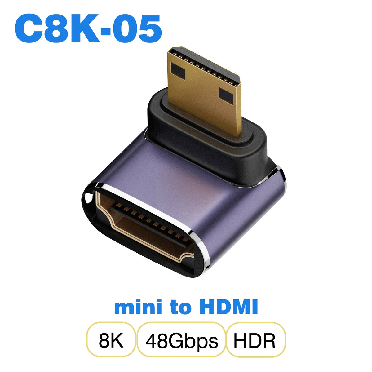 HDMI-Compatible Cable Adapter Mini Micro HDMI to HDMI 2.1 Converter 48Gbps 8K60Hz 4K120Hz for HDTV Projector PS4 PS5 Laptop PC