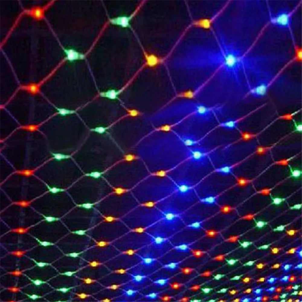 LED Net Christmas Lights 3M X 2M 204LEDS AC110V/220V Led Mesh Led Net Lights Garland Lights Waterproof For Xmas New Year Holiday