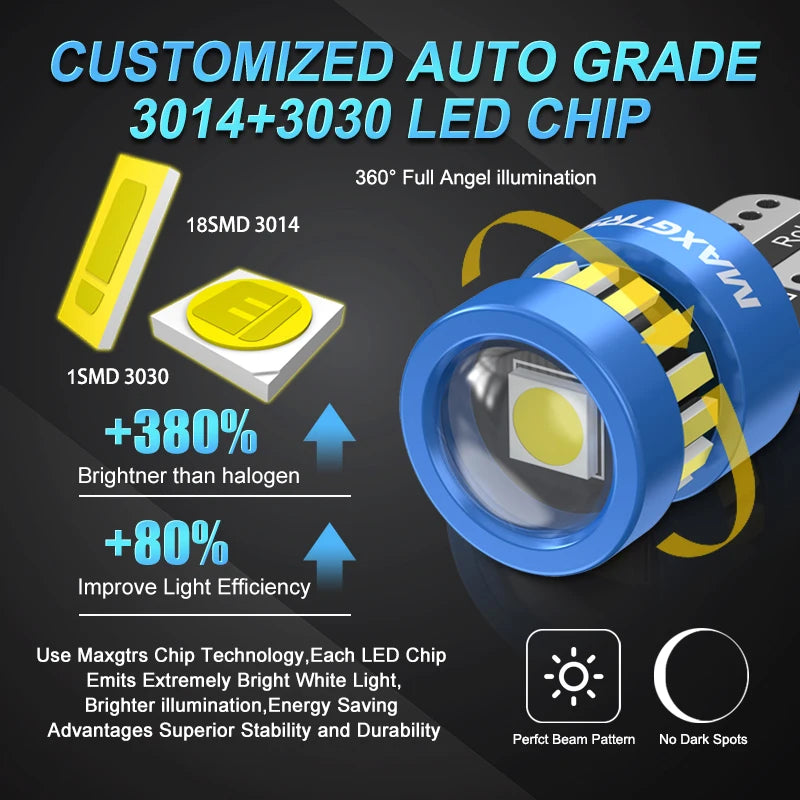 10x NEW T10 LED Canbus W5W 194 168 Auto Lamp for Car Parking