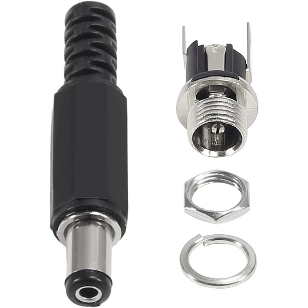 5SETS 5.5x2.1MM DC Power Plug Jack Female Panel Mount Connec