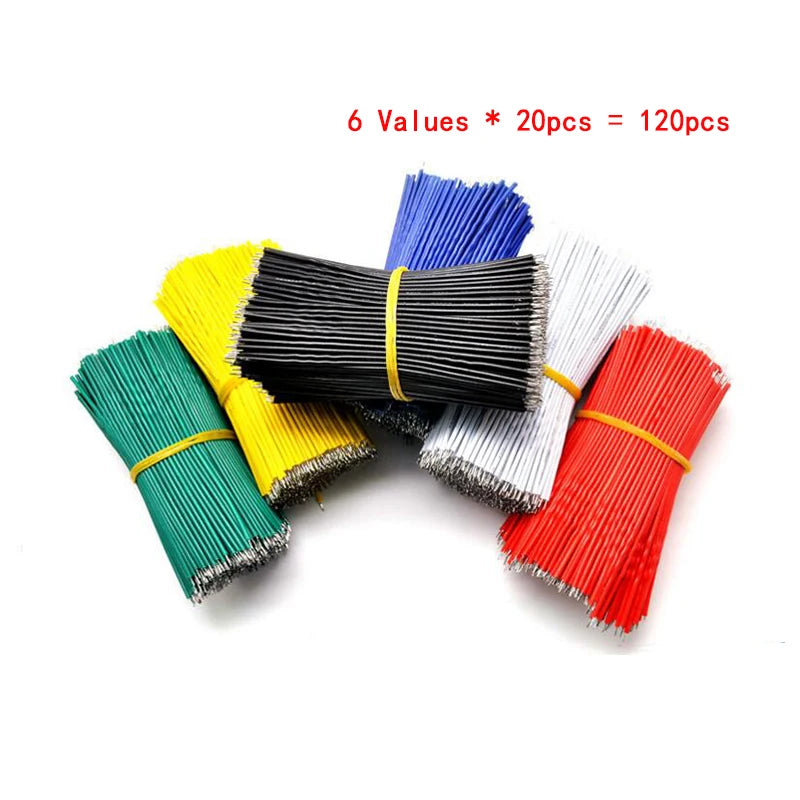 120PCS/set 24AWG Tin-Plated Breadboard PCB Solder Cable 24AW