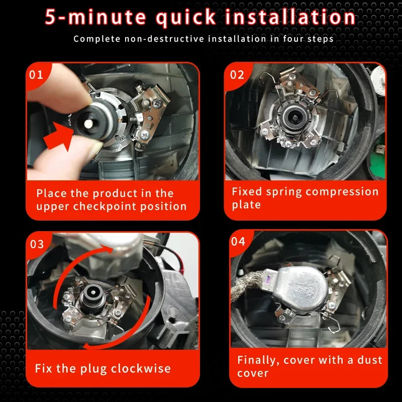 2pcs Car LED Headlight Bulbs D2S D4S 300W 30000LM 6000K D1S 