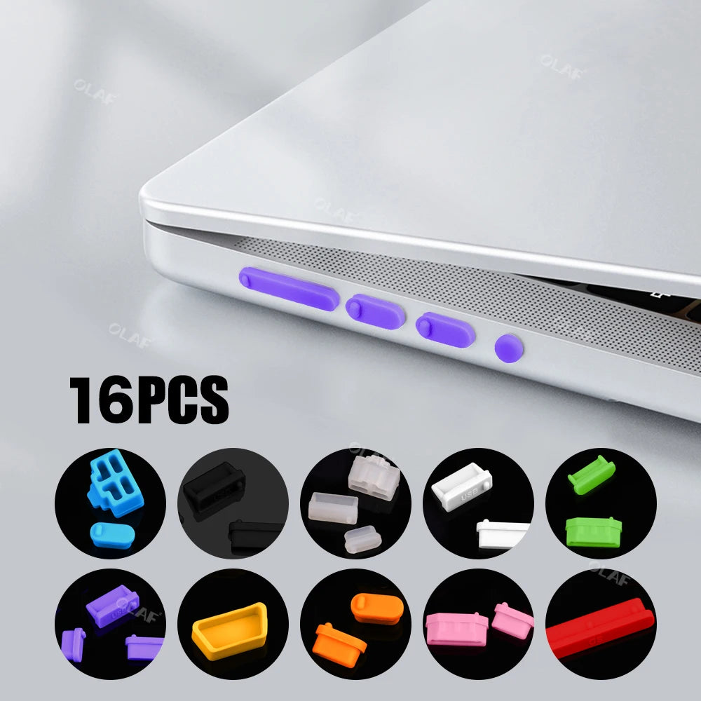 Universal Notebook Usb Silicone Anti Dust Plug16pcs Laptop D