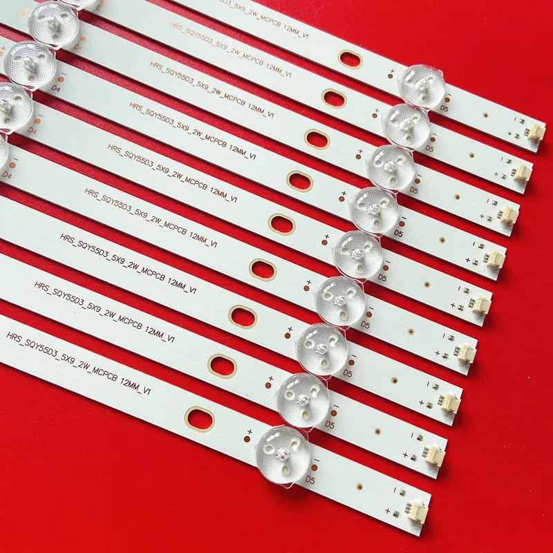 LED Strip for Hqstv55 Hqstv5501 Hqstv5505 HRS_SQY55D3_5X9_2W_MCPCB 12mm_V1 - Replacement TV Backlight Strip