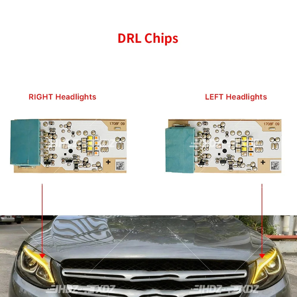 DRL LED Boards For Mercedes-Benz GLC W253 GLC250 GLC200 2016-2019 Headlight Daytime Running Light Module