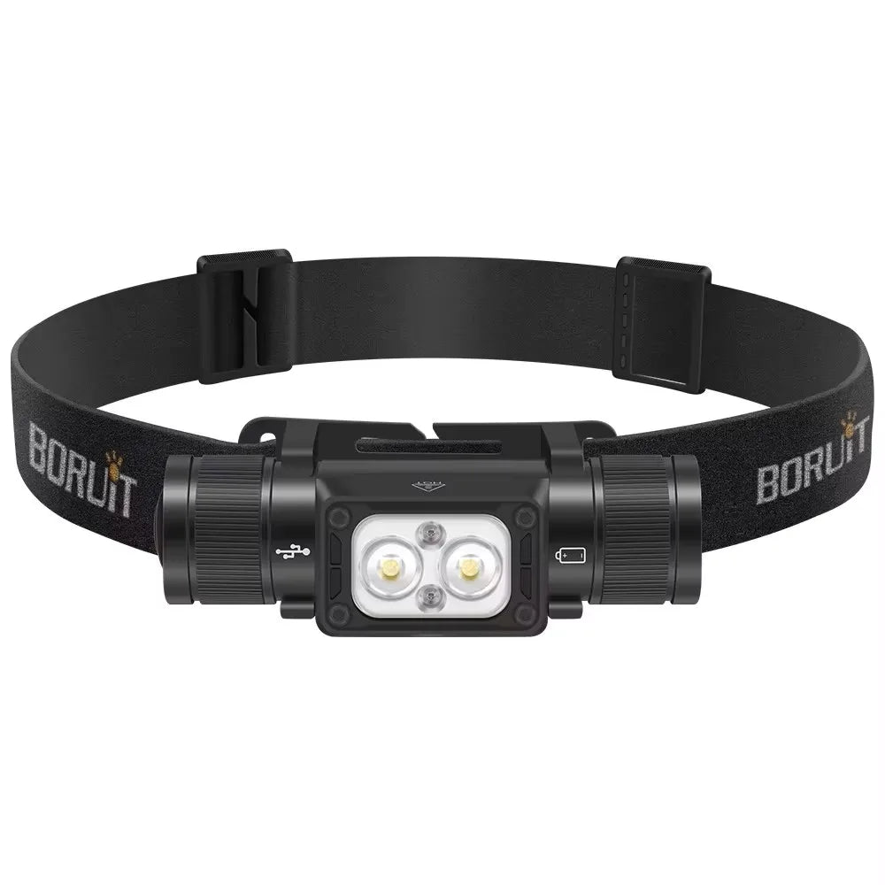 BORUiT HP340/HP350 LED Powerful Headlamp Type-C Rechargesble Headlight Waterproof Camping Fishing Head Torch Lantern