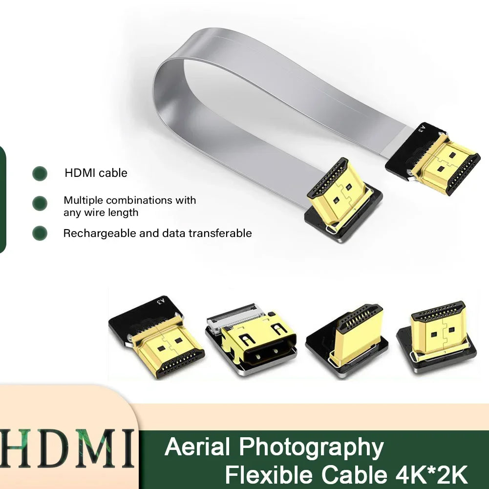 FPV HDMI-Compatible Connector Flexible Flat Cable Raspberry 