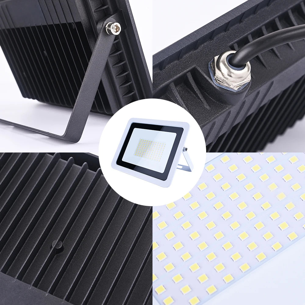 LED Flood Light 10W 20W 30W 50W 100W 220V IP68 Waterproof Ou