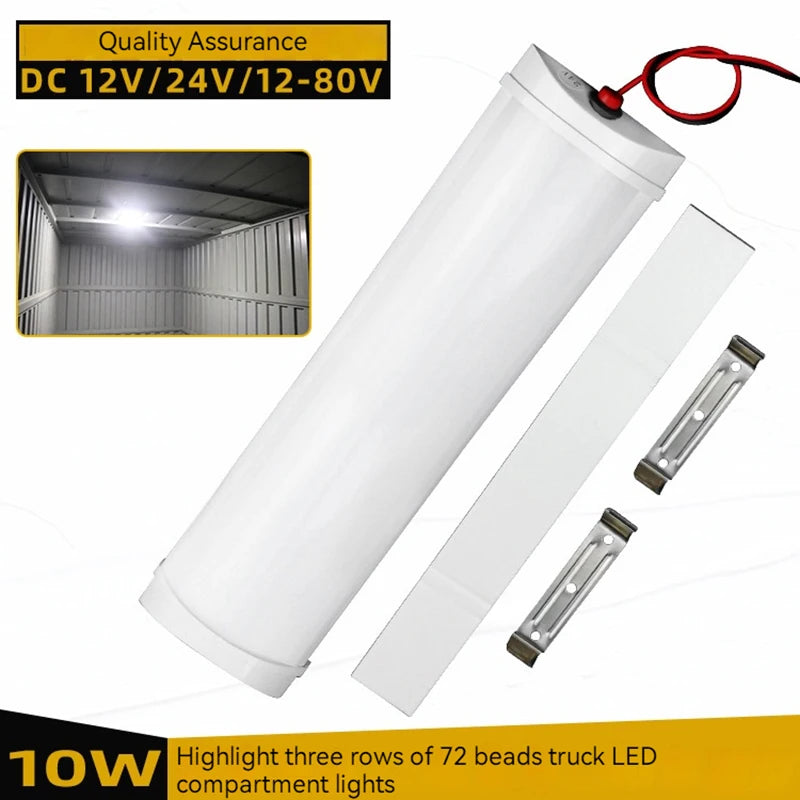 72LED 12V 24V Ceiling Light RV Interior Trailer Boat Cargo C
