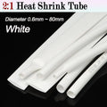 3/5M White 2 1 Shrink Ratio Heat Shrink Tube Diameter 0.6mm 