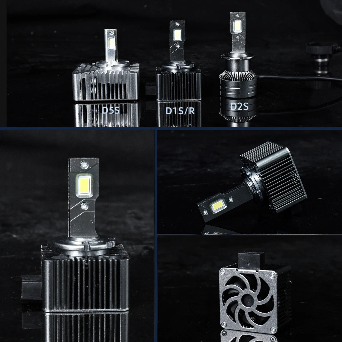 2PCS Powerful HID TO LED Headlight Bulbs D1S D2S D3S D4S D5S