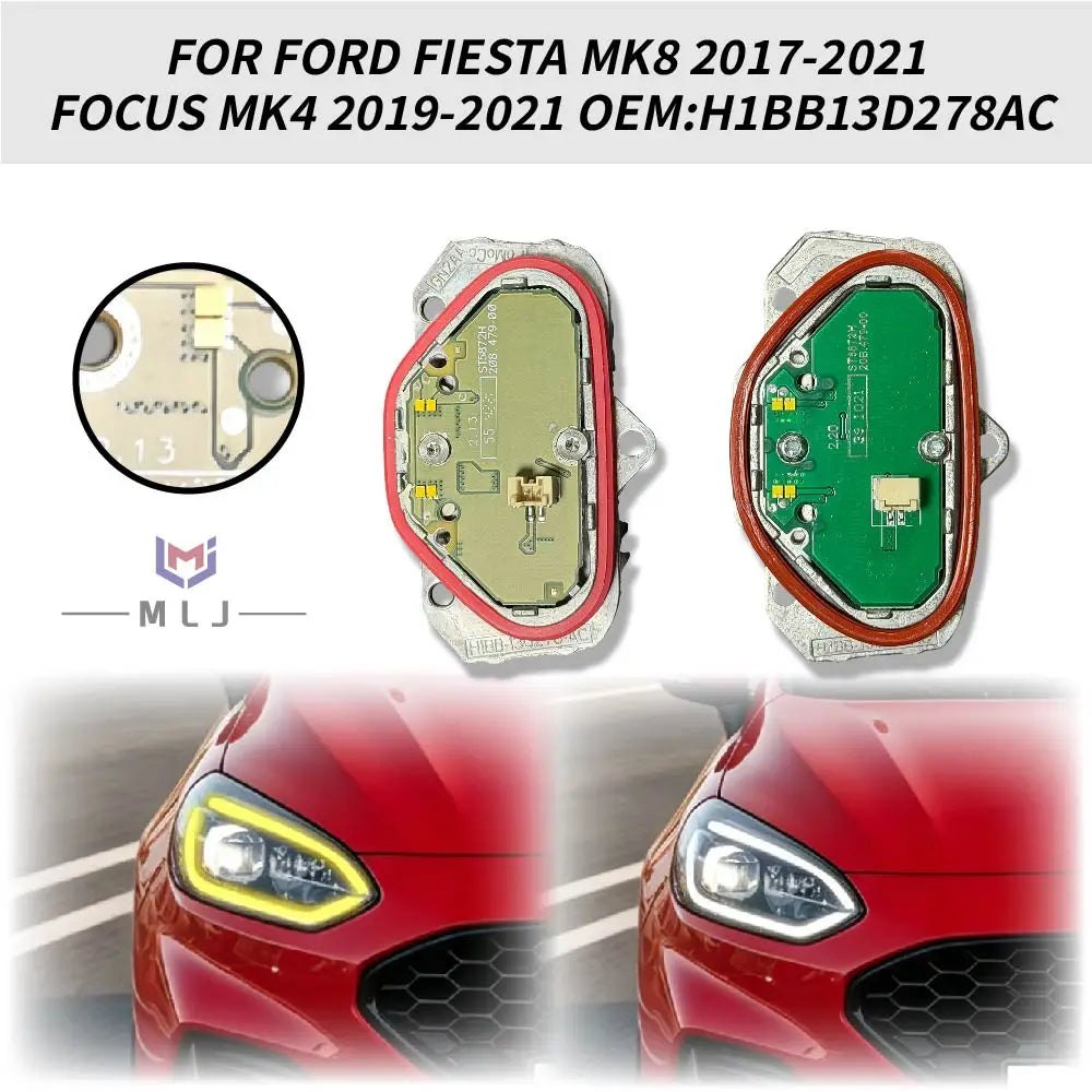 DRL Module H1BB13D278AC For Ford Fiesta MK8 Focus MK4 Transit Custom Puma 2017-2024 for Ford MK8 MK4