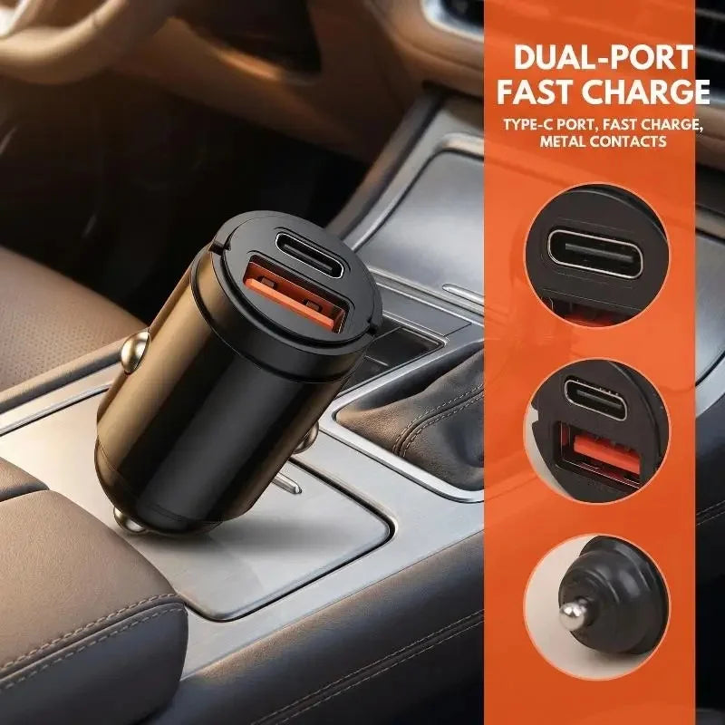 2026 New Dual Port USB C Car Charger Max 100W Fast Charging 
