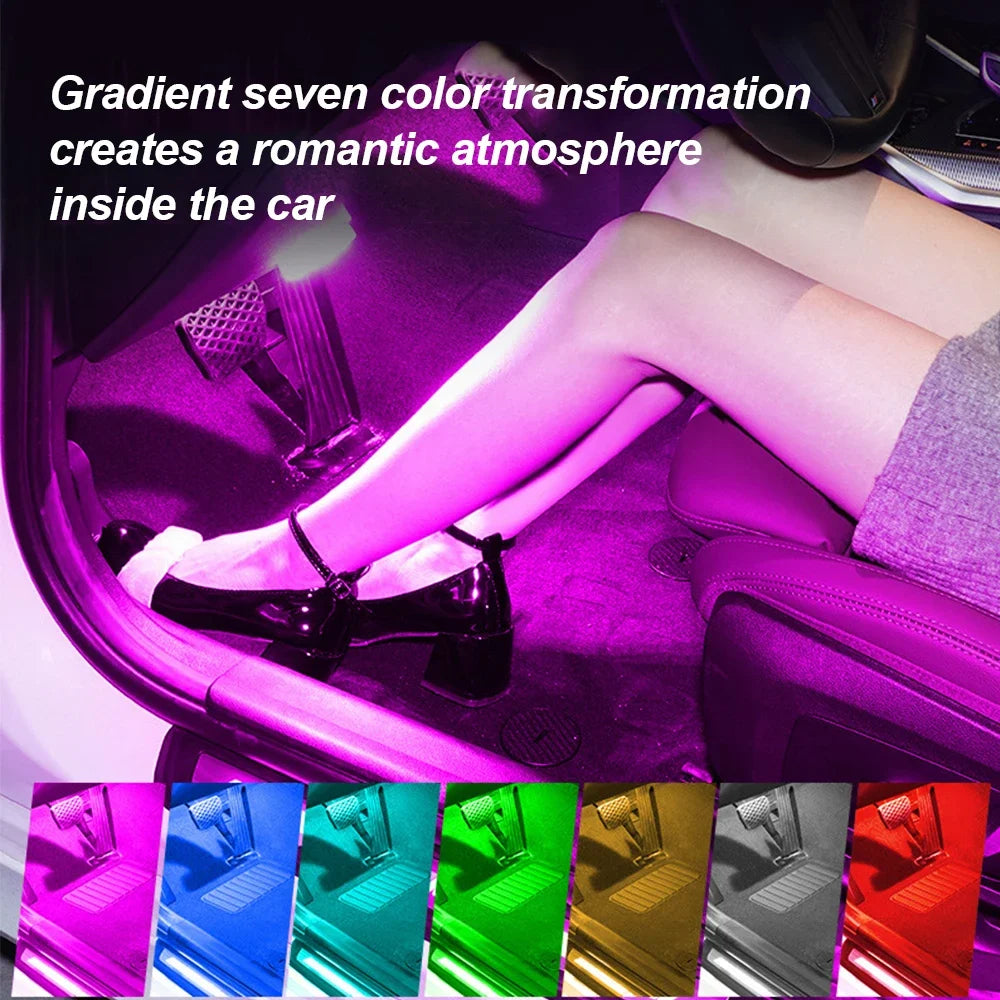 1/2X LED Touch Light Mini Wireless Car Interior Lighting Aut
