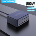 800W USB C GaN Charger 100W PD3.0 PPS QC3.0 Multiport Fast C