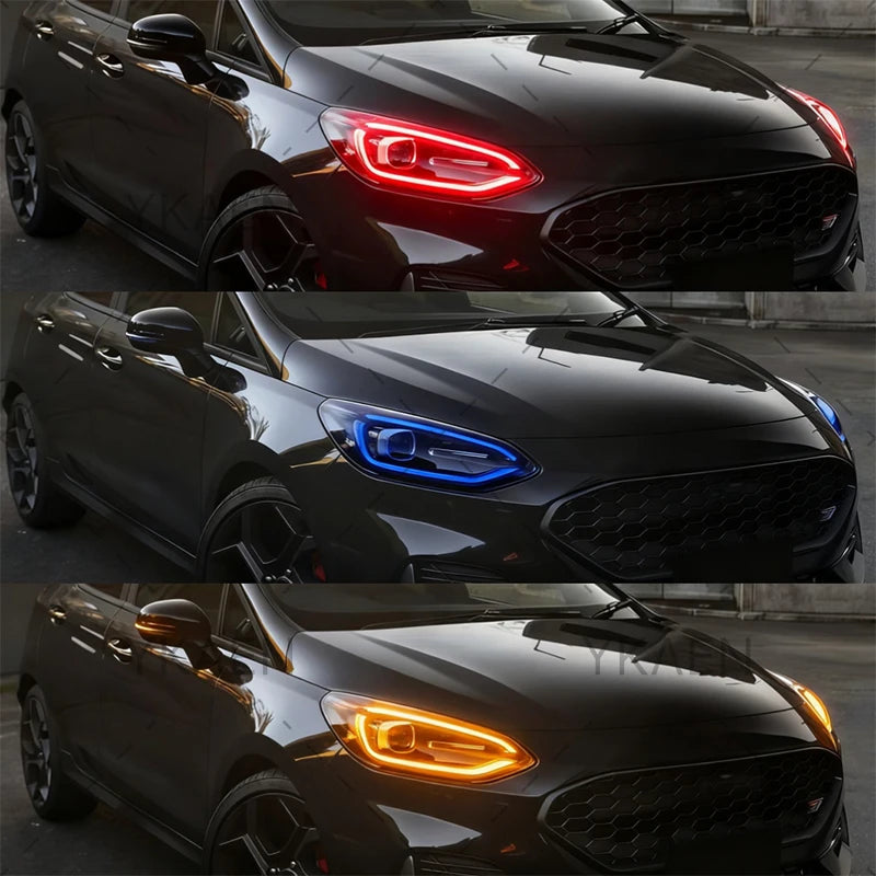 Angel Eyes DRL Chips For Ford Fiesta MK8.5 ST Focus MK4 2022-2024 Daytime Running Light Boards Amber Blue Red