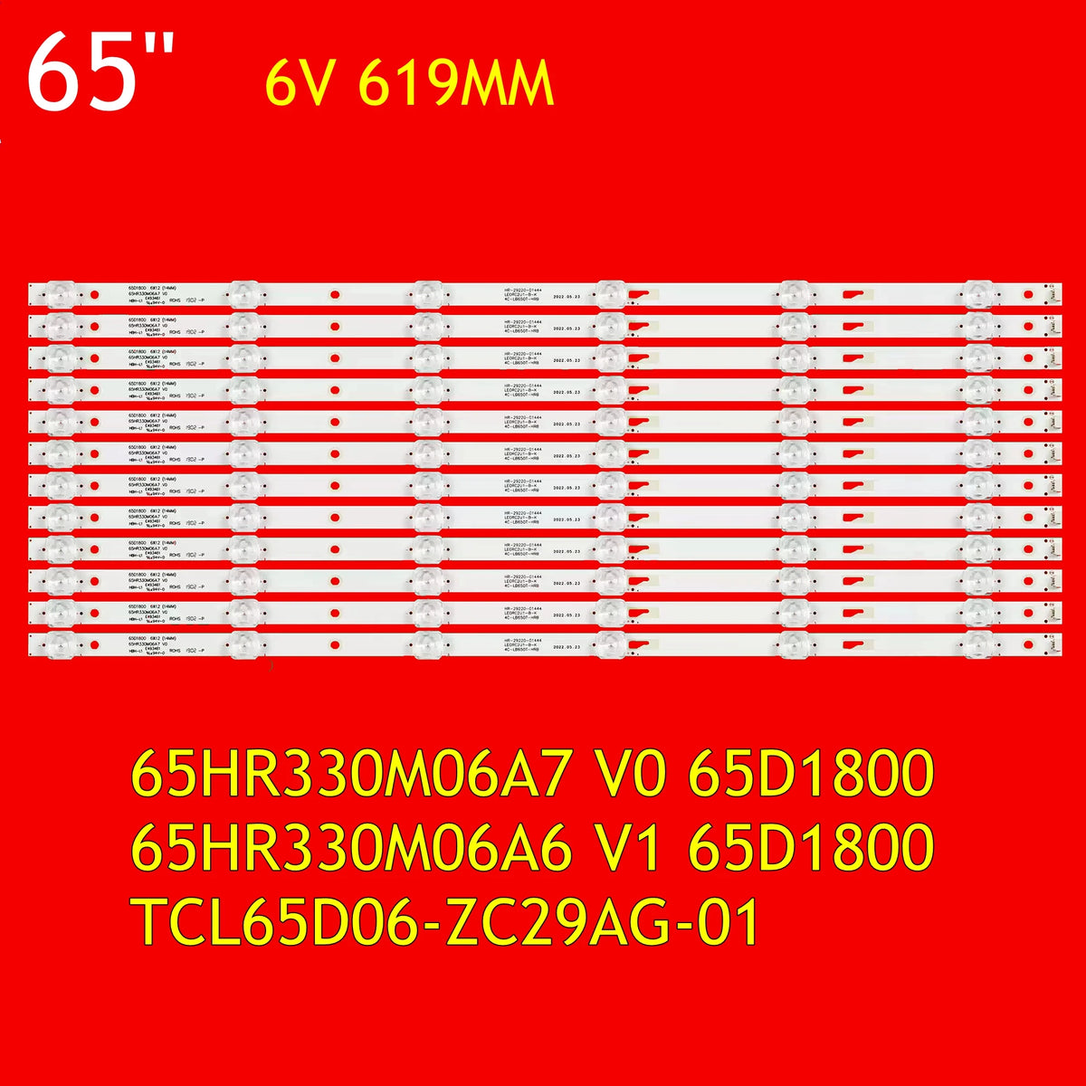 LED TV Backlight Strip for 65R80 TV-65UHD4K TH-65FFX435Q 65C4 65D1800 4C-LB650T-ZC1 ZC2 HRB 65HR330M06A7 V0
