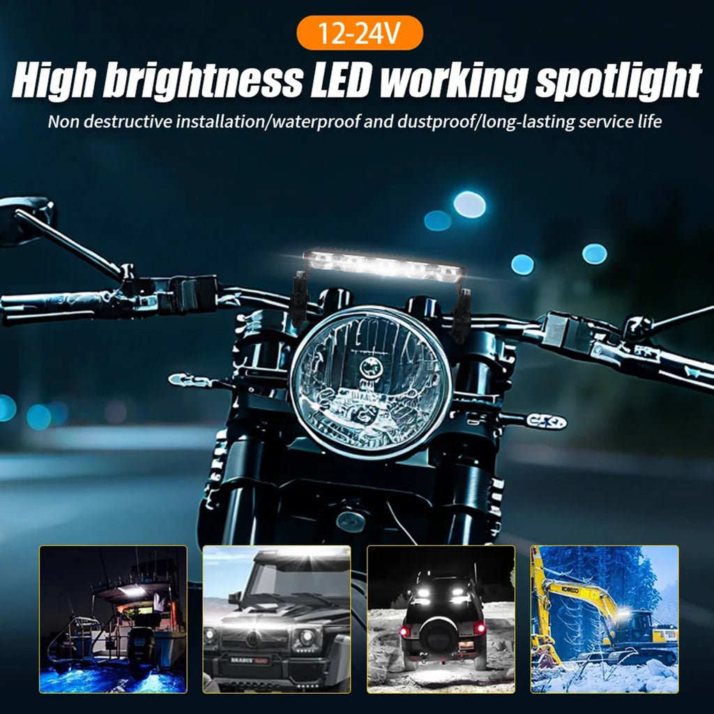 LED Headlight Bumper Projector Lens Fog Lamps Work Light Car