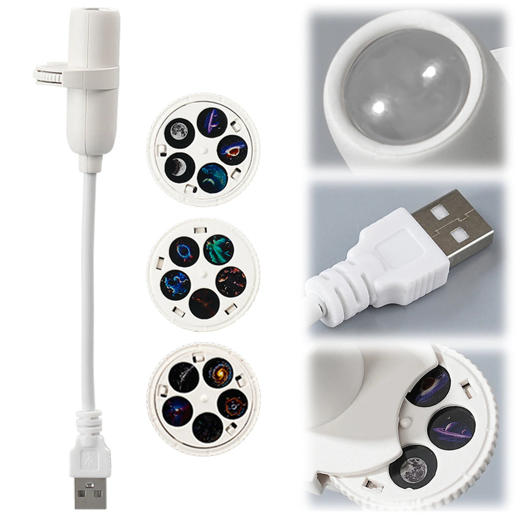 Starry Sky Night Light Projector 360 Degree Rotating Design 
