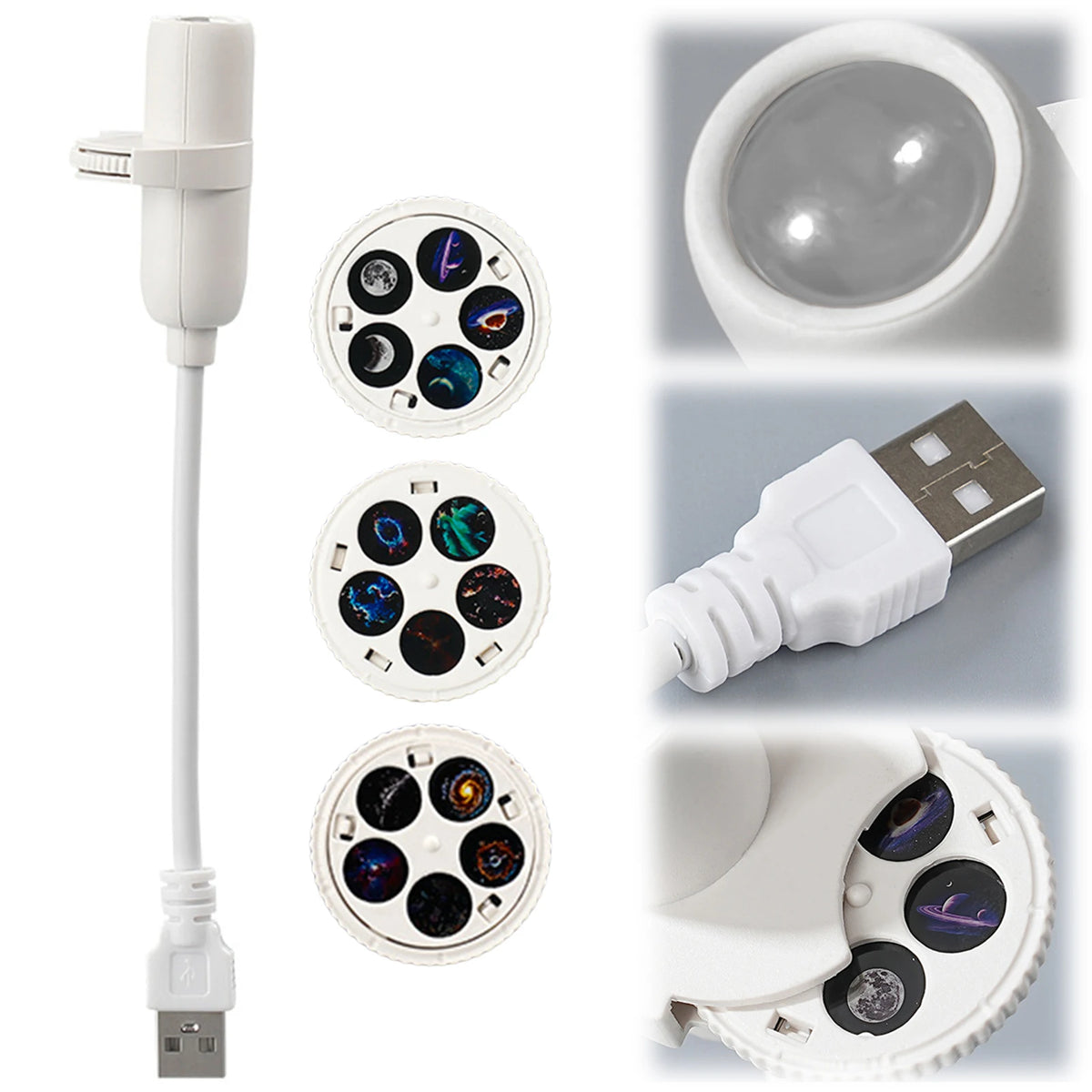 Starry Sky Night Light Projector 360 Degree Rotating Design 