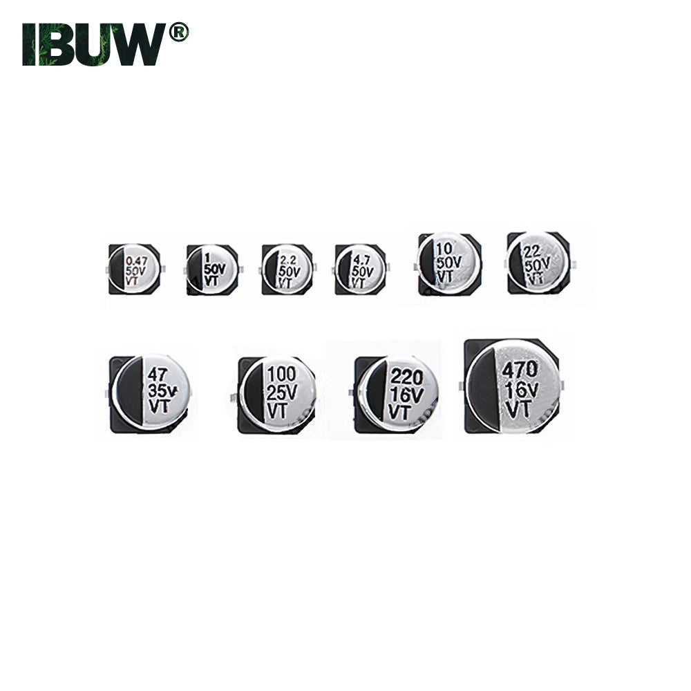 165PCS 10Values SMD Aluminum Electrolytic Capacitor Sample B