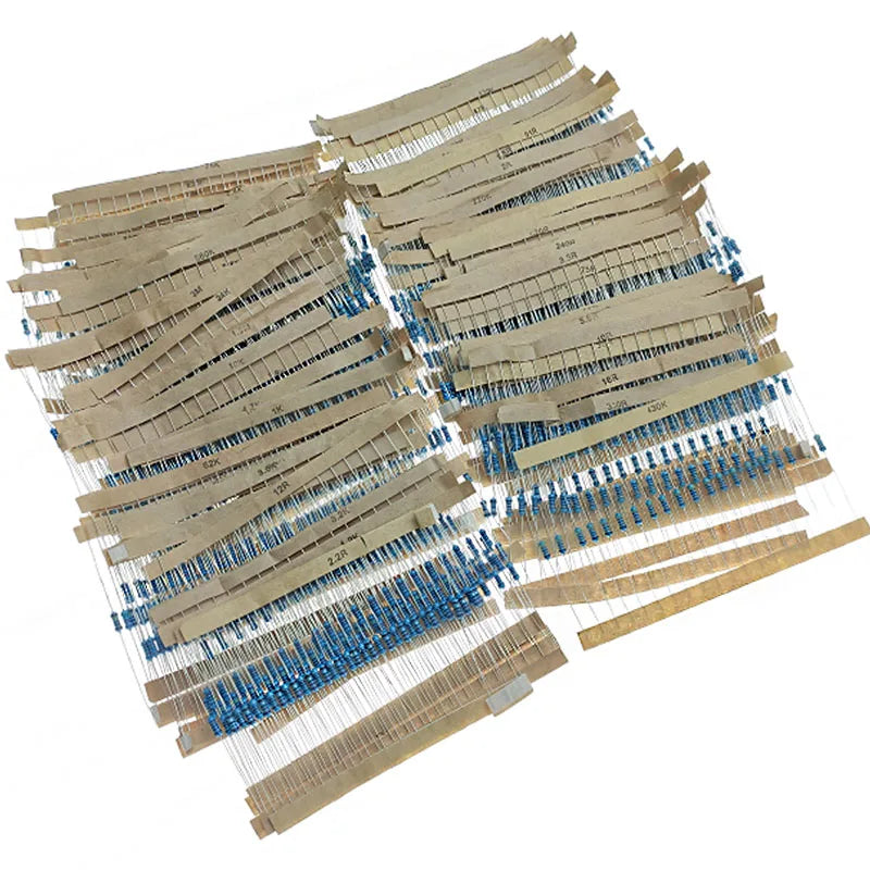 2600Pcs 130 Values Resistor Kit 1/4W Metal Film 1% 0.25W Ele