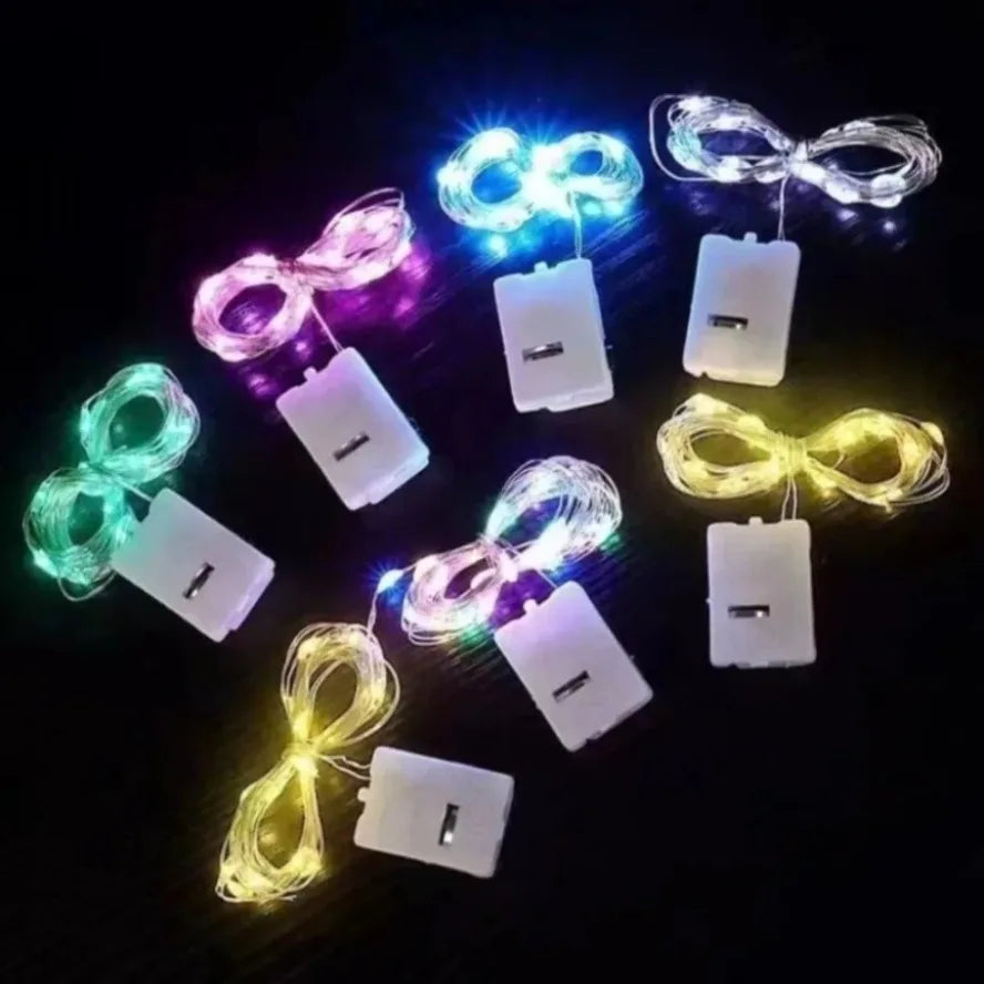 3-10pcs Fairy Lights String Button Battery Light Home Decor 