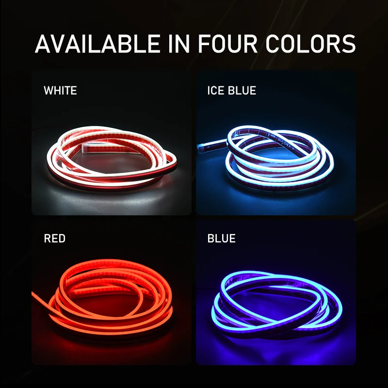 Super Bright Led Car Hood Daytime Running Light Strip Scan L