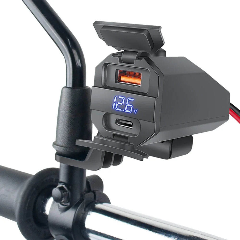 100W Motorcycle Vehicle-Mounted Charger Waterproof Adapter 1