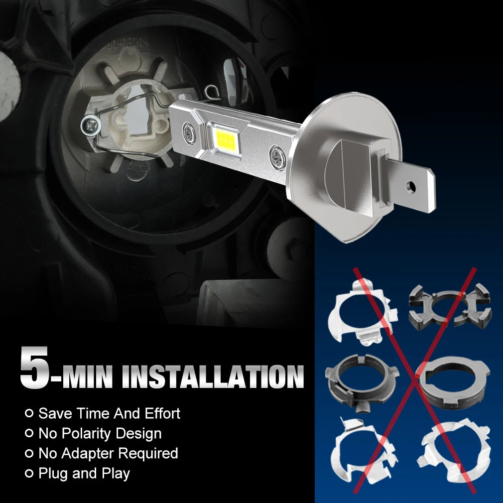 XSTORM H1 H3 LED Headlight Bulb Mini 200W 10000LM CSP for Ca