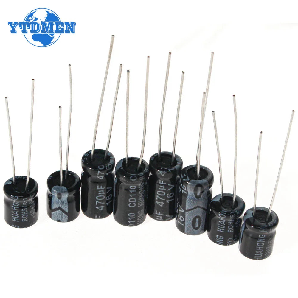 120pcs Electrolytic Capacitor 16V 25V 50V Aluminum Electroly