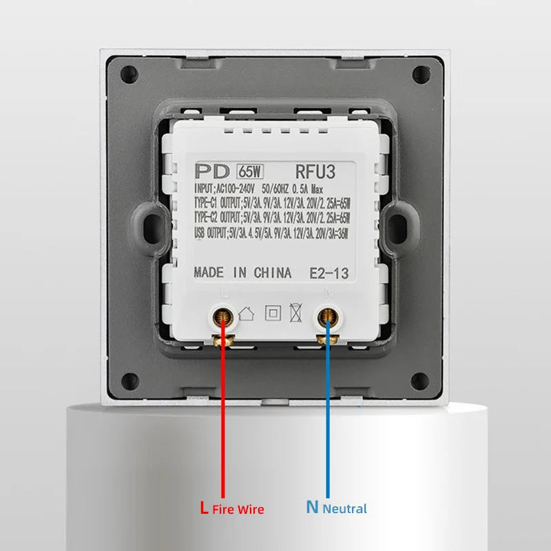 High-End New Pop Gallium Nitride USB Socket 65W Fast Chargin