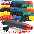 2 1 Shrinkable Wire Shrinking Wrap Tubing Wire Connect Cover Protection with 300W Hot Air Gun 127-10600pcs Heat Shrink Tube