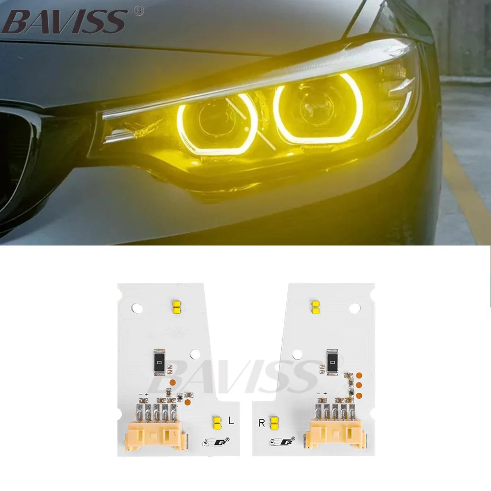 LED Headlight Yellow Angel Eyes DRL Chip Module For BMW F80 M3 LCI F32 F82 M4 F33 F83 F36 Daylight Red Blue