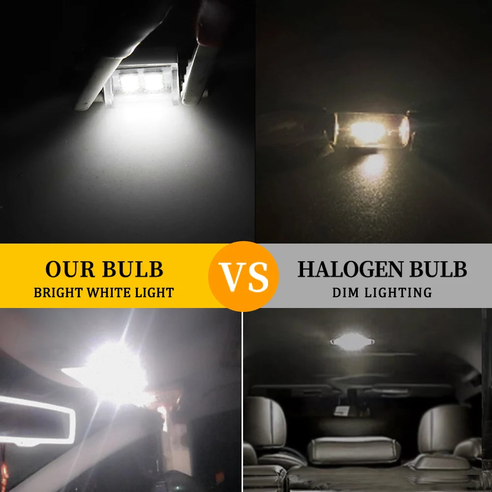 4pcs DE3175 LED Festoon Bulbs - 31mm 1.22in DE3022 Car Inter