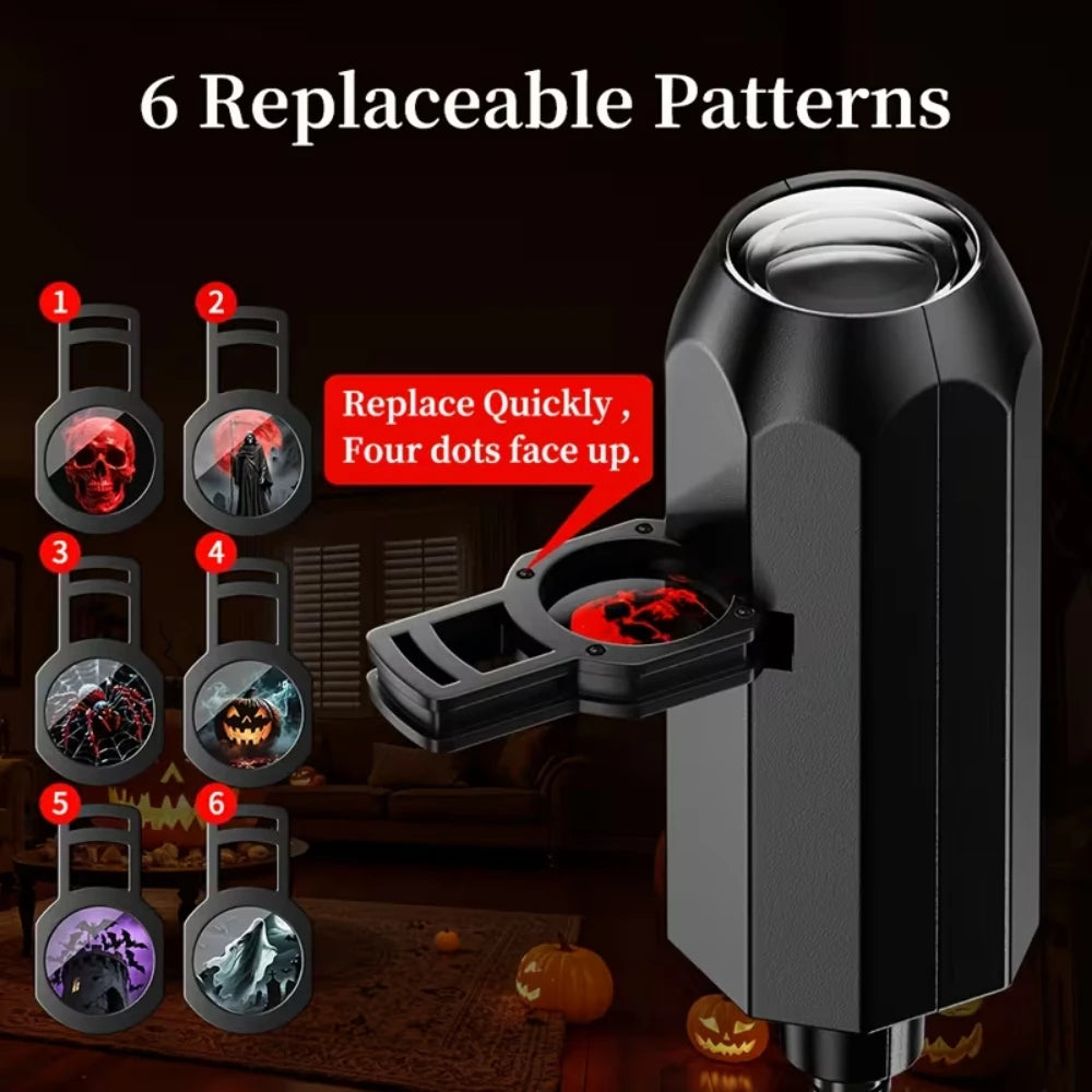 USB Halloween Projector Light 6 Patterns Mini LED Spooky Pro