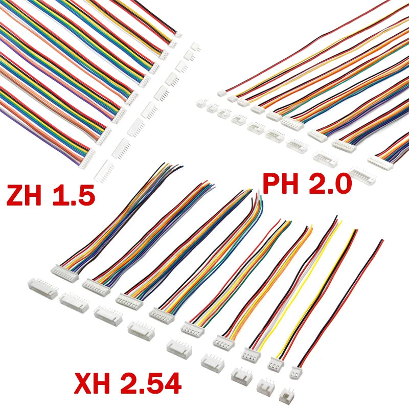 10PCS 1.5 2.0 2.54 ZH/PH/XH Female Male Plug Connector Socke