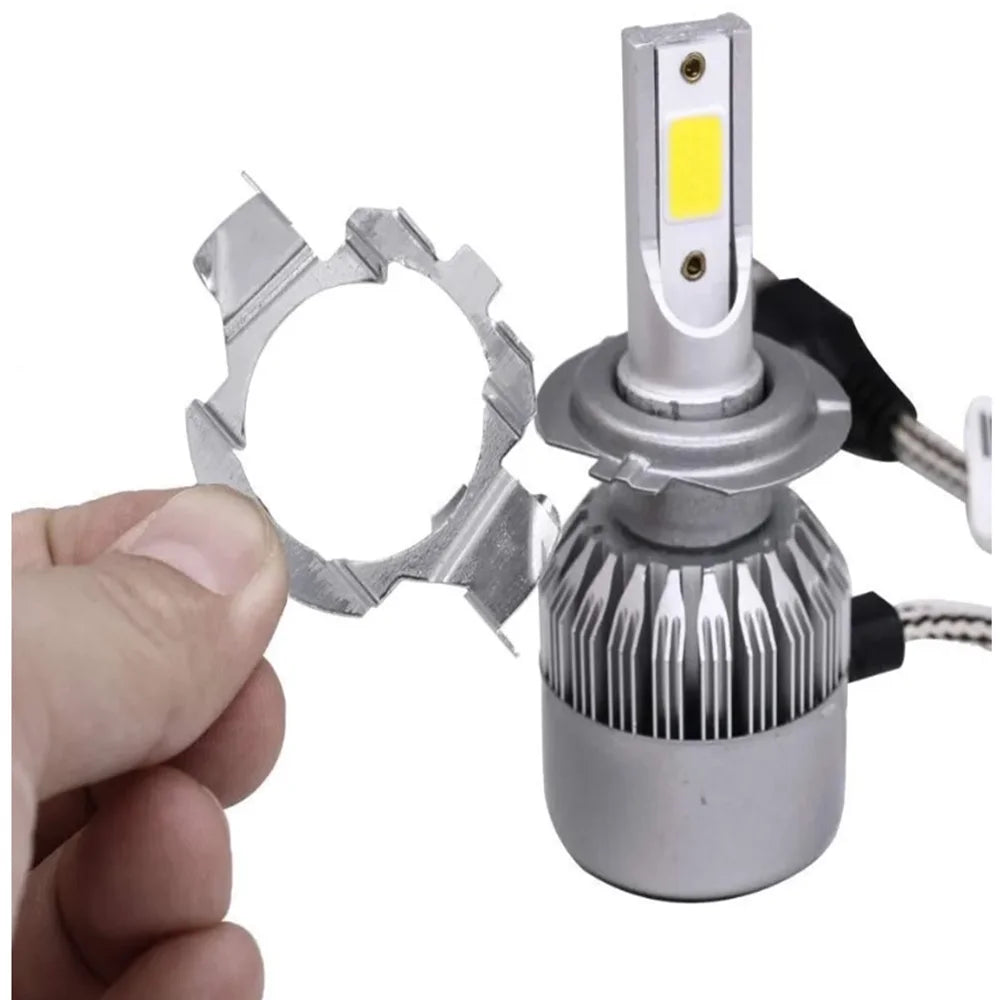 2Pcs H7 LED Headlight Bulb Base Holder Adapter Socket Retain
