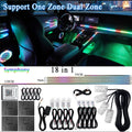 18/22 in 1 Acrylic Led Car Ambient Light RGB 213 64 Color Bluetooth Rainbow Strip Streamer Interior Symphony Atmosphere Lamp 12V
