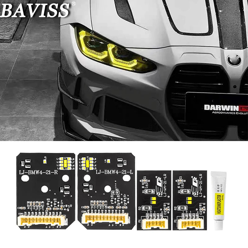 DRL LED Modules Board Set Replacement for BMW M3 G80 M4 G82 G83 G22 Laserlight US EU Spec 2021 Onwards