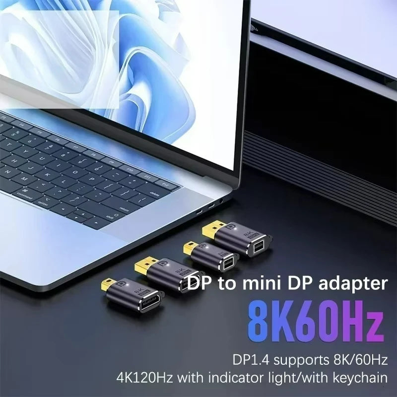 8K Mini DP Displayport 1.4 Adapter Converter 8K 60Hz 4K 144H