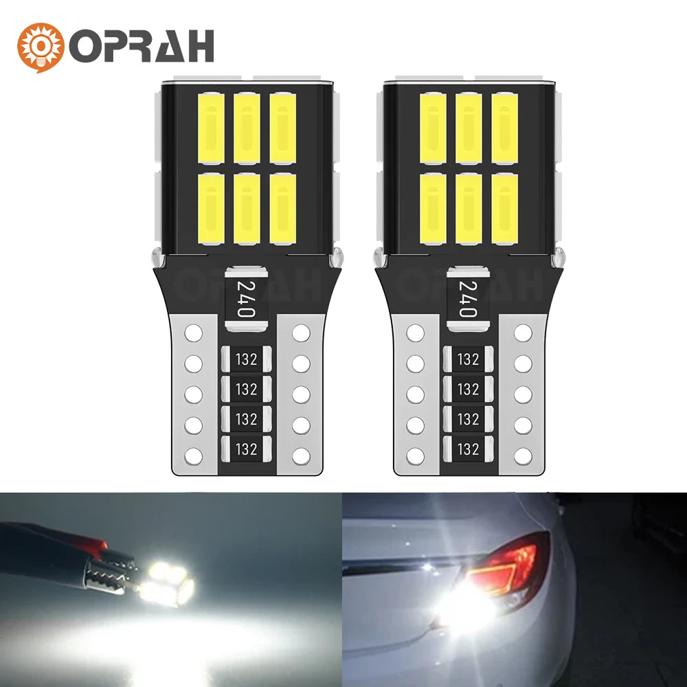 Oprah 2PCS T10 W10W W5W Canbus Light Bulbs Super Bright 4014