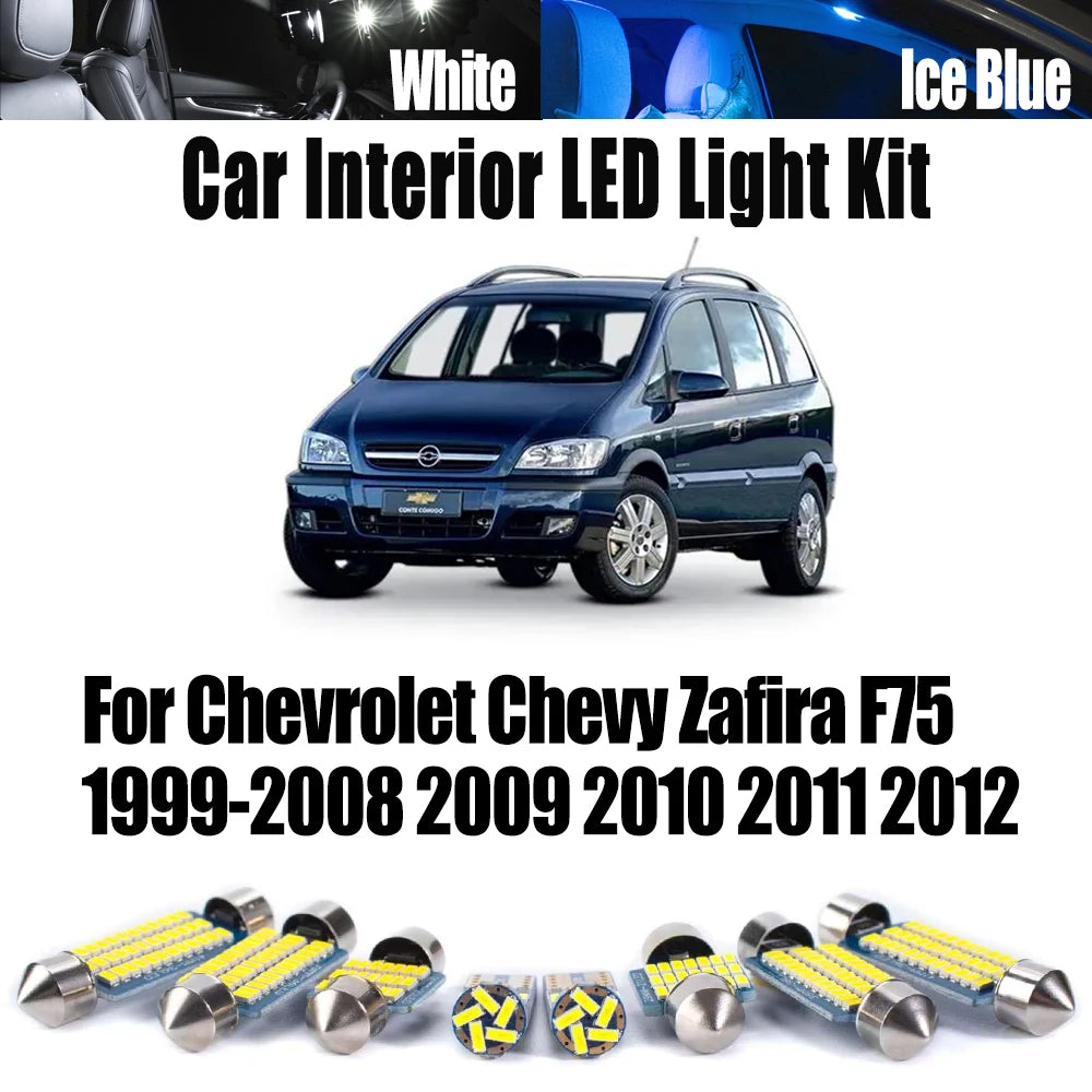 10-Piece LED Interior Light Kit for Chevrolet F75 1999-2010 - Canbus Error-Free Interior Bulbs
