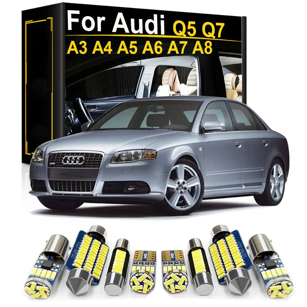 Interior LED Light Bulbs Kit For Audi A3 S3 8L 8P 8V A4 S4 B