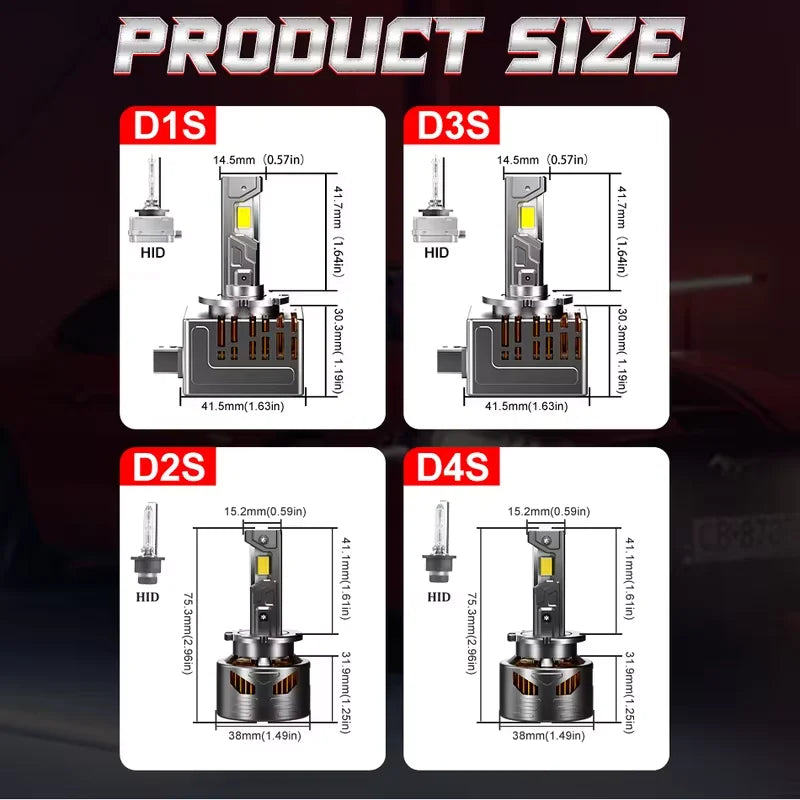D SERIES D1S D3S LED Car Headlights Bulbs D2R D2S D4R D4S D1
