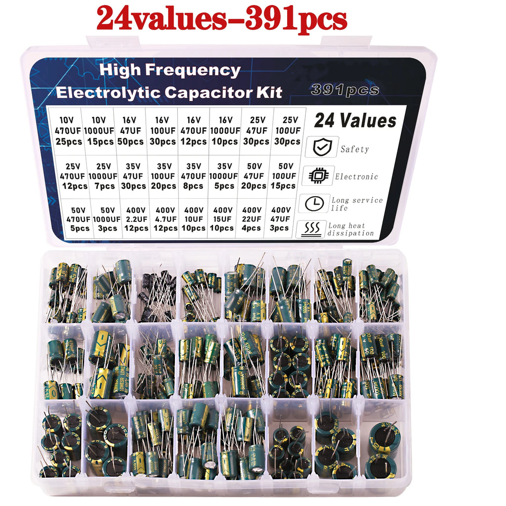 Electrolytic Capacitor Kit High Frequency Assortment 10v 16v