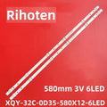 LED Backlight Strip for 32UD8A XQY-32C-0D35-580X12-6LED-VER119-01 LED303D-6S1P-6 RXW - Replacement TV